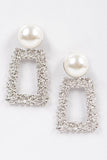 Pearl Hammered Earrings